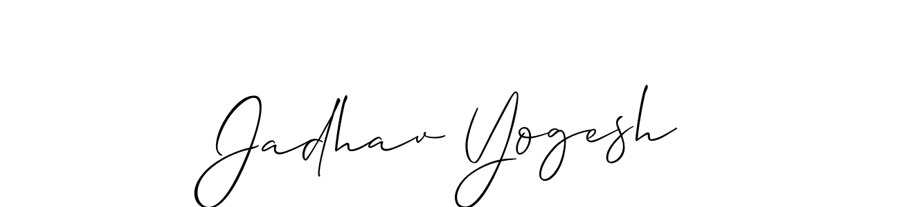 Use a signature maker to create a handwritten signature online. With this signature software, you can design (Allison_Script) your own signature for name Jadhav Yogesh. Jadhav Yogesh signature style 2 images and pictures png