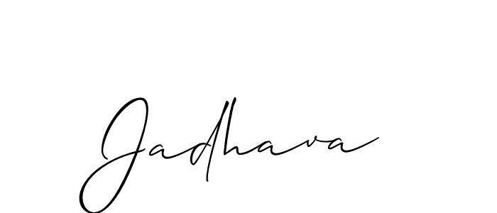 Jadhava stylish signature style. Best Handwritten Sign (Allison_Script) for my name. Handwritten Signature Collection Ideas for my name Jadhava. Jadhava signature style 2 images and pictures png