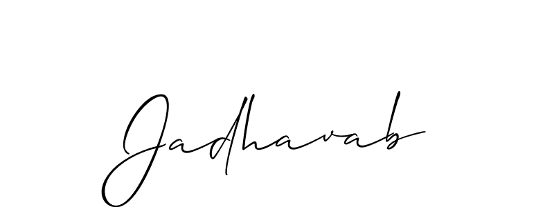 How to make Jadhavab signature? Allison_Script is a professional autograph style. Create handwritten signature for Jadhavab name. Jadhavab signature style 2 images and pictures png