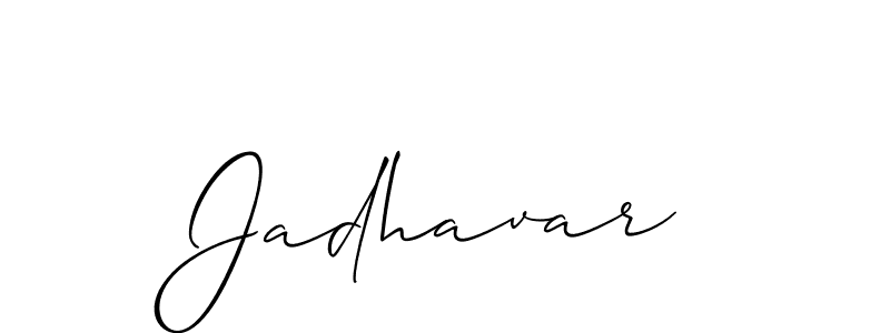 Also You can easily find your signature by using the search form. We will create Jadhavar name handwritten signature images for you free of cost using Allison_Script sign style. Jadhavar signature style 2 images and pictures png