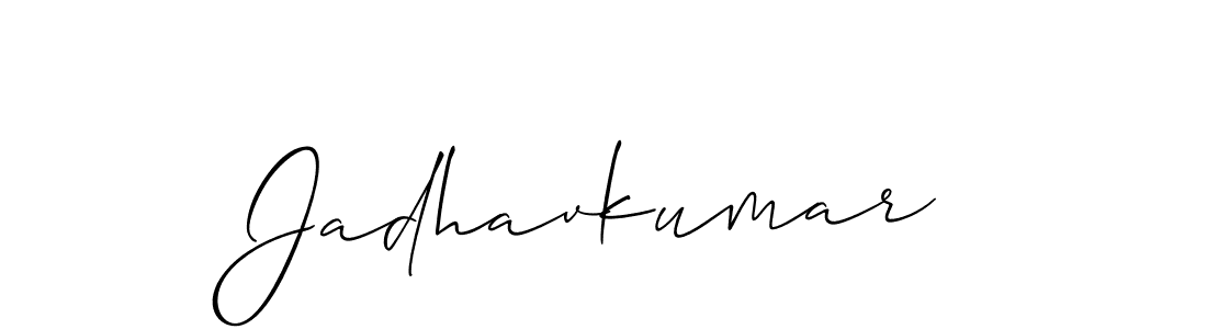 Create a beautiful signature design for name Jadhavkumar. With this signature (Allison_Script) fonts, you can make a handwritten signature for free. Jadhavkumar signature style 2 images and pictures png