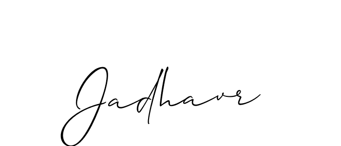 How to make Jadhavr signature? Allison_Script is a professional autograph style. Create handwritten signature for Jadhavr name. Jadhavr signature style 2 images and pictures png