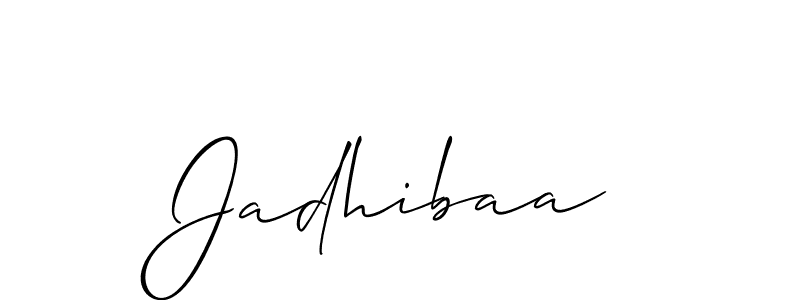 Also we have Jadhibaa name is the best signature style. Create professional handwritten signature collection using Allison_Script autograph style. Jadhibaa signature style 2 images and pictures png