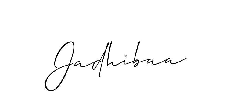 Also we have Jadhibaa name is the best signature style. Create professional handwritten signature collection using Allison_Script autograph style. Jadhibaa signature style 2 images and pictures png