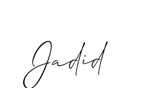 Also we have Jadid name is the best signature style. Create professional handwritten signature collection using Allison_Script autograph style. Jadid signature style 2 images and pictures png