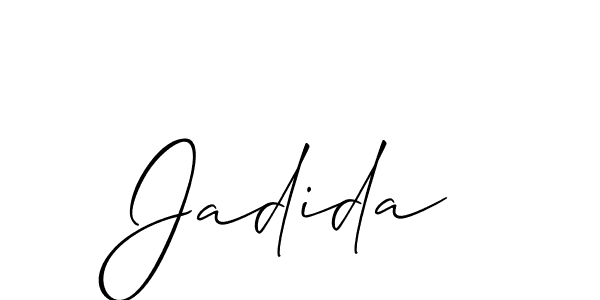 Allison_Script is a professional signature style that is perfect for those who want to add a touch of class to their signature. It is also a great choice for those who want to make their signature more unique. Get Jadida name to fancy signature for free. Jadida signature style 2 images and pictures png