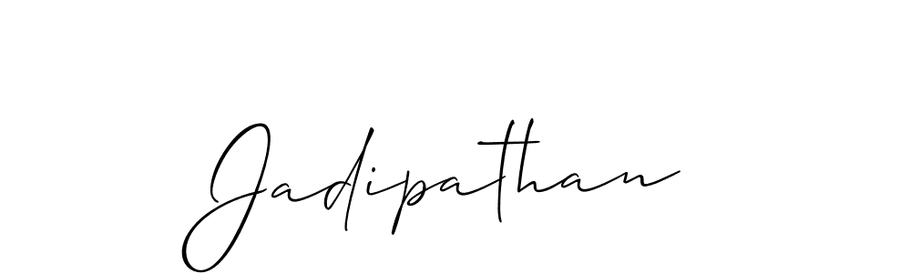 Make a beautiful signature design for name Jadipathan. With this signature (Allison_Script) style, you can create a handwritten signature for free. Jadipathan signature style 2 images and pictures png