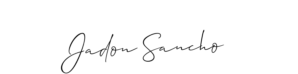 Make a beautiful signature design for name Jadon Sancho. With this signature (Allison_Script) style, you can create a handwritten signature for free. Jadon Sancho signature style 2 images and pictures png