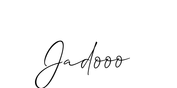 You should practise on your own different ways (Allison_Script) to write your name (Jadooo) in signature. don't let someone else do it for you. Jadooo signature style 2 images and pictures png