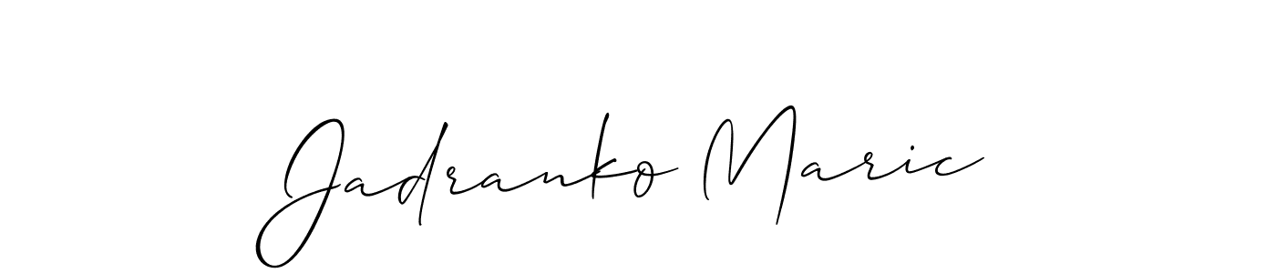 You should practise on your own different ways (Allison_Script) to write your name (Jadranko Maric) in signature. don't let someone else do it for you. Jadranko Maric signature style 2 images and pictures png
