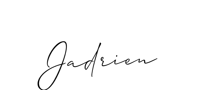 How to make Jadrien signature? Allison_Script is a professional autograph style. Create handwritten signature for Jadrien name. Jadrien signature style 2 images and pictures png