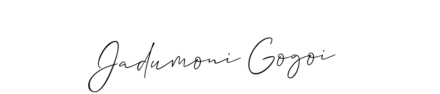 How to make Jadumoni Gogoi signature? Allison_Script is a professional autograph style. Create handwritten signature for Jadumoni Gogoi name. Jadumoni Gogoi signature style 2 images and pictures png