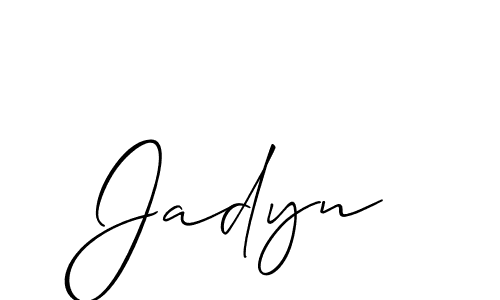 The best way (Allison_Script) to make a short signature is to pick only two or three words in your name. The name Jadyn include a total of six letters. For converting this name. Jadyn signature style 2 images and pictures png