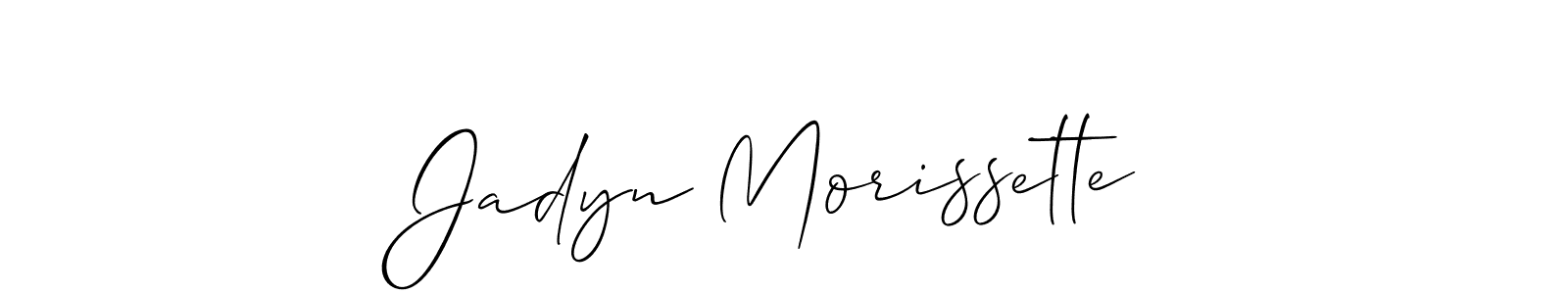 It looks lik you need a new signature style for name Jadyn Morissette. Design unique handwritten (Allison_Script) signature with our free signature maker in just a few clicks. Jadyn Morissette signature style 2 images and pictures png
