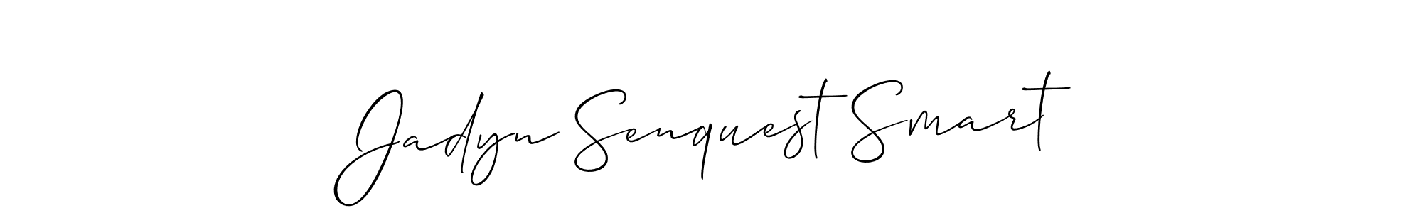Also we have Jadyn Senquest Smart name is the best signature style. Create professional handwritten signature collection using Allison_Script autograph style. Jadyn Senquest Smart signature style 2 images and pictures png