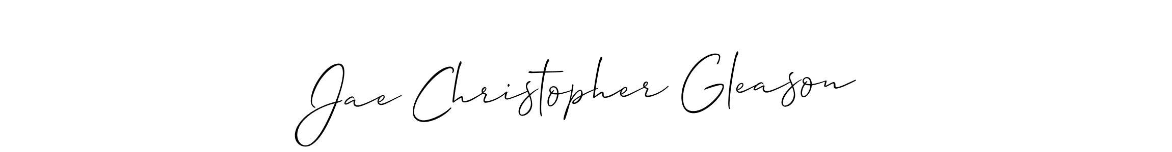 Design your own signature with our free online signature maker. With this signature software, you can create a handwritten (Allison_Script) signature for name Jae Christopher Gleason. Jae Christopher Gleason signature style 2 images and pictures png
