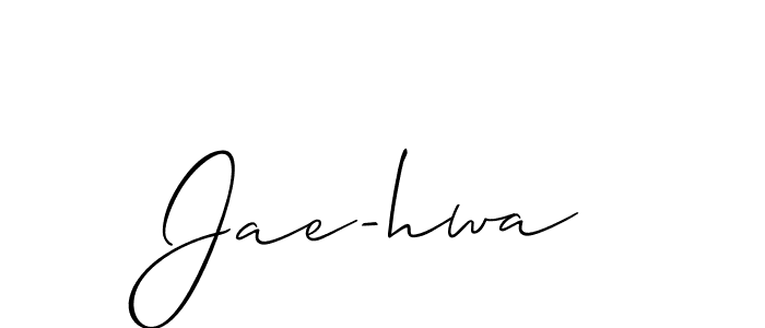 Jae-hwa stylish signature style. Best Handwritten Sign (Allison_Script) for my name. Handwritten Signature Collection Ideas for my name Jae-hwa. Jae-hwa signature style 2 images and pictures png