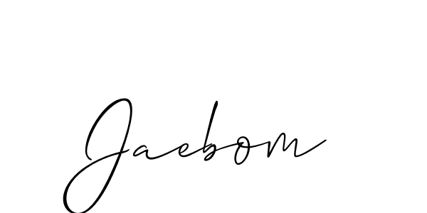 if you are searching for the best signature style for your name Jaebom. so please give up your signature search. here we have designed multiple signature styles  using Allison_Script. Jaebom signature style 2 images and pictures png