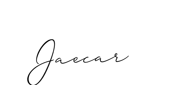 if you are searching for the best signature style for your name Jaecar. so please give up your signature search. here we have designed multiple signature styles  using Allison_Script. Jaecar signature style 2 images and pictures png