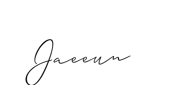 Use a signature maker to create a handwritten signature online. With this signature software, you can design (Allison_Script) your own signature for name Jaeeun. Jaeeun signature style 2 images and pictures png