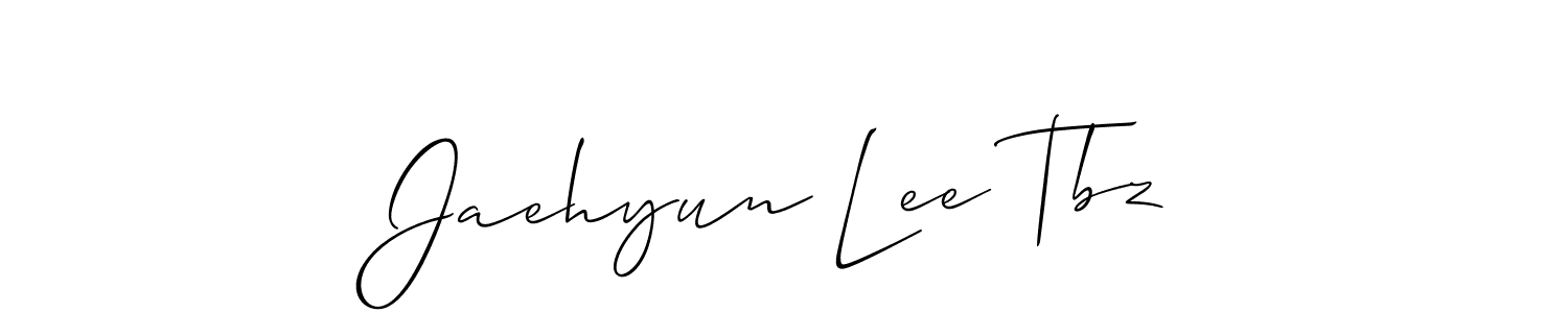 How to make Jaehyun Lee Tbz signature? Allison_Script is a professional autograph style. Create handwritten signature for Jaehyun Lee Tbz name. Jaehyun Lee Tbz signature style 2 images and pictures png