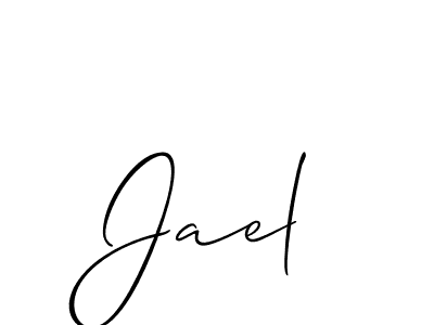 Use a signature maker to create a handwritten signature online. With this signature software, you can design (Allison_Script) your own signature for name Jael. Jael signature style 2 images and pictures png