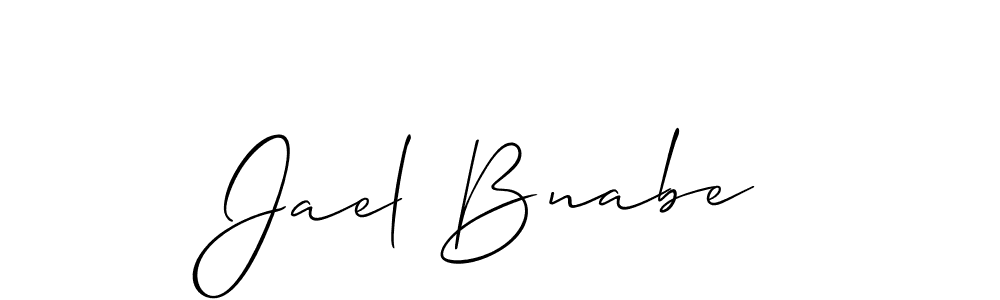 Make a short Jael Bnabe signature style. Manage your documents anywhere anytime using Allison_Script. Create and add eSignatures, submit forms, share and send files easily. Jael Bnabe signature style 2 images and pictures png