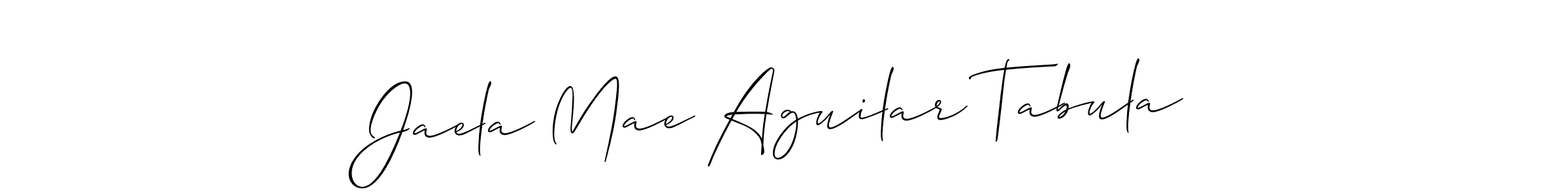 Allison_Script is a professional signature style that is perfect for those who want to add a touch of class to their signature. It is also a great choice for those who want to make their signature more unique. Get Jaela Mae Aguilar Tabula name to fancy signature for free. Jaela Mae Aguilar Tabula signature style 2 images and pictures png