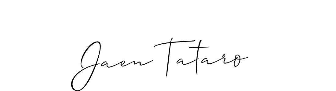 Make a beautiful signature design for name Jaen Tataro. With this signature (Allison_Script) style, you can create a handwritten signature for free. Jaen Tataro signature style 2 images and pictures png