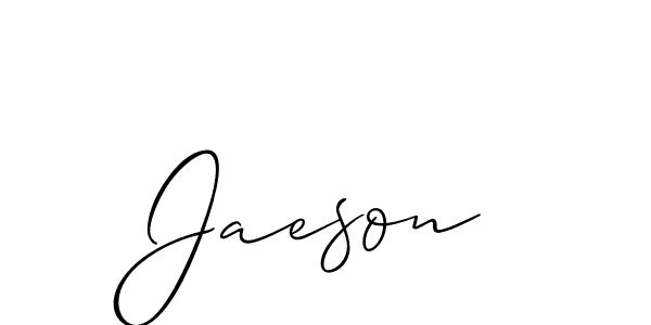 Use a signature maker to create a handwritten signature online. With this signature software, you can design (Allison_Script) your own signature for name Jaeson. Jaeson signature style 2 images and pictures png