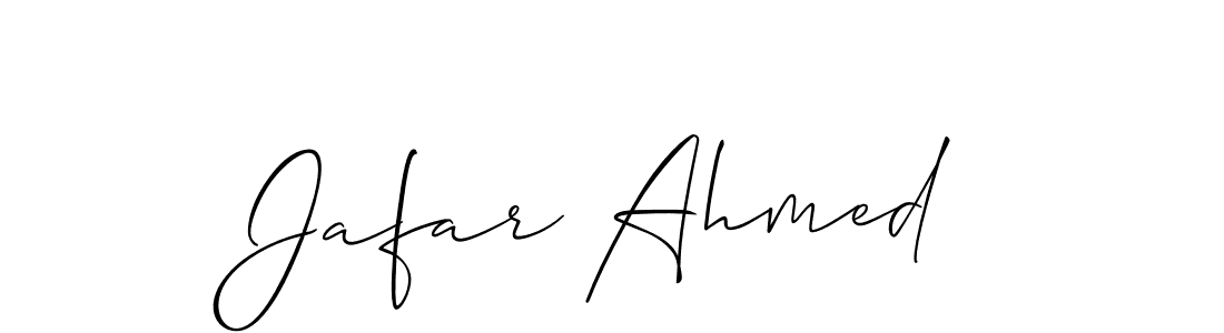 How to make Jafar Ahmed name signature. Use Allison_Script style for creating short signs online. This is the latest handwritten sign. Jafar Ahmed signature style 2 images and pictures png