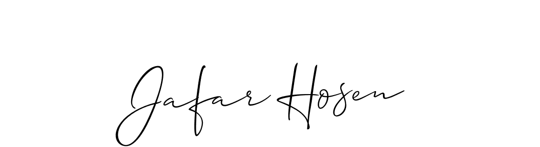 Create a beautiful signature design for name Jafar Hosen. With this signature (Allison_Script) fonts, you can make a handwritten signature for free. Jafar Hosen signature style 2 images and pictures png