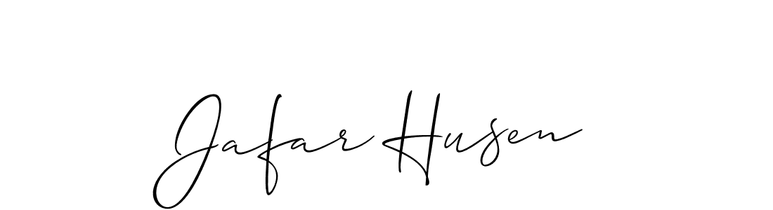 Make a short Jafar Husen signature style. Manage your documents anywhere anytime using Allison_Script. Create and add eSignatures, submit forms, share and send files easily. Jafar Husen signature style 2 images and pictures png