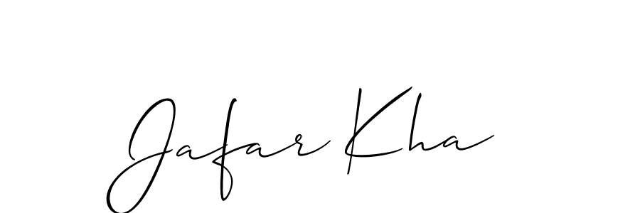 Jafar Kha stylish signature style. Best Handwritten Sign (Allison_Script) for my name. Handwritten Signature Collection Ideas for my name Jafar Kha. Jafar Kha signature style 2 images and pictures png