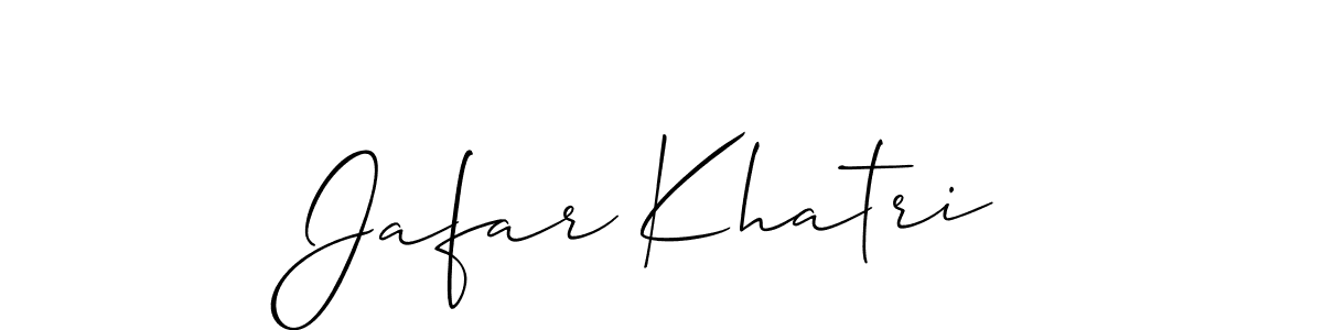 Allison_Script is a professional signature style that is perfect for those who want to add a touch of class to their signature. It is also a great choice for those who want to make their signature more unique. Get Jafar Khatri name to fancy signature for free. Jafar Khatri signature style 2 images and pictures png