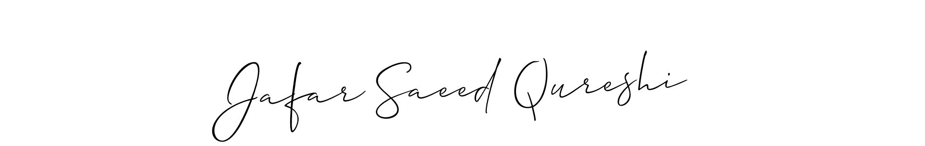 Similarly Allison_Script is the best handwritten signature design. Signature creator online .You can use it as an online autograph creator for name Jafar Saeed Qureshi. Jafar Saeed Qureshi signature style 2 images and pictures png