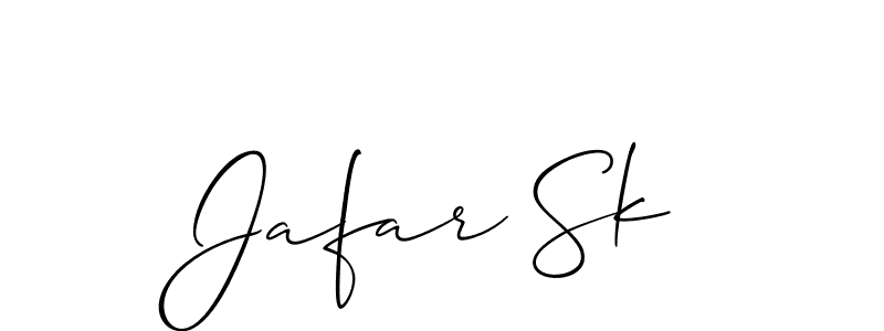 How to make Jafar Sk name signature. Use Allison_Script style for creating short signs online. This is the latest handwritten sign. Jafar Sk signature style 2 images and pictures png
