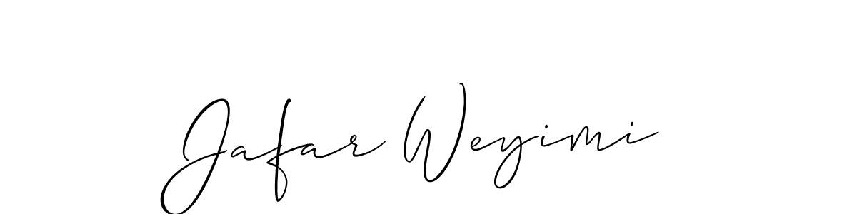 It looks lik you need a new signature style for name Jafar Weyimi. Design unique handwritten (Allison_Script) signature with our free signature maker in just a few clicks. Jafar Weyimi signature style 2 images and pictures png