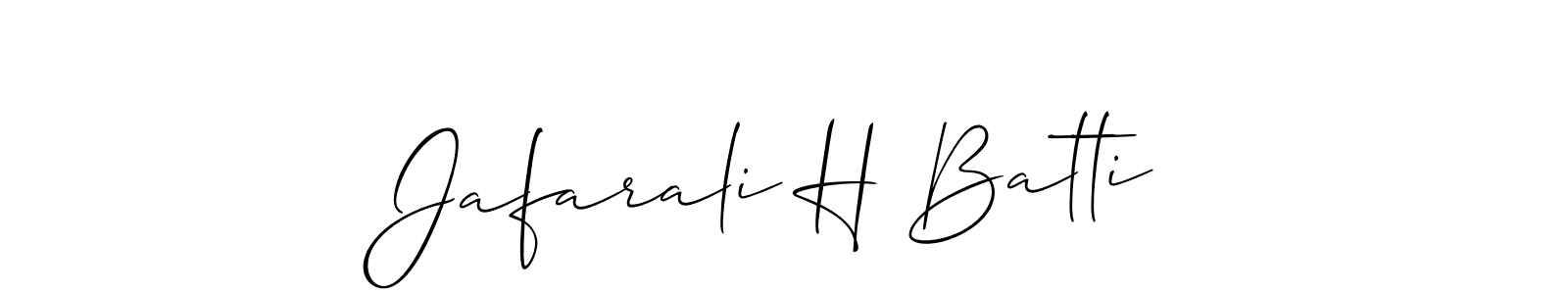 Design your own signature with our free online signature maker. With this signature software, you can create a handwritten (Allison_Script) signature for name Jafarali H Batti. Jafarali H Batti signature style 2 images and pictures png