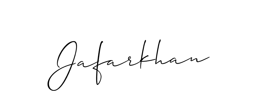 Use a signature maker to create a handwritten signature online. With this signature software, you can design (Allison_Script) your own signature for name Jafarkhan. Jafarkhan signature style 2 images and pictures png