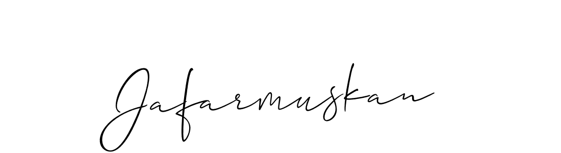 Allison_Script is a professional signature style that is perfect for those who want to add a touch of class to their signature. It is also a great choice for those who want to make their signature more unique. Get Jafarmuskan name to fancy signature for free. Jafarmuskan signature style 2 images and pictures png