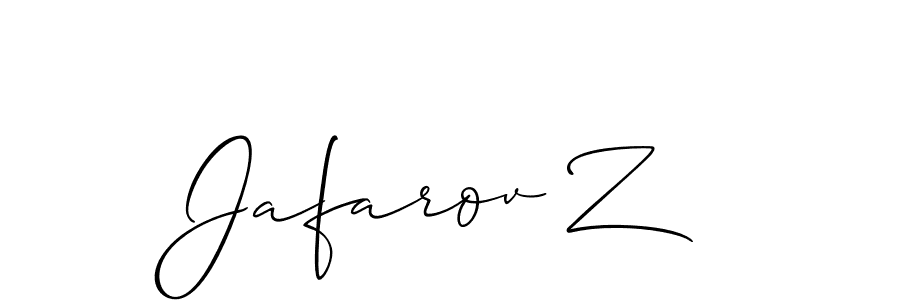 It looks lik you need a new signature style for name Jafarov Z. Design unique handwritten (Allison_Script) signature with our free signature maker in just a few clicks. Jafarov Z signature style 2 images and pictures png