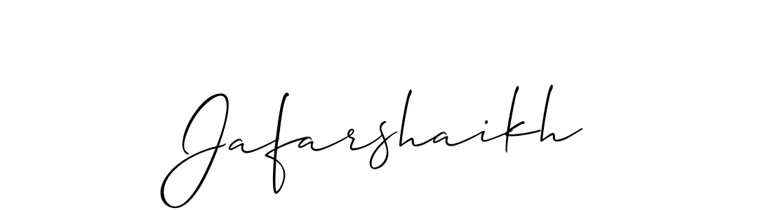 Make a beautiful signature design for name Jafarshaikh. With this signature (Allison_Script) style, you can create a handwritten signature for free. Jafarshaikh signature style 2 images and pictures png