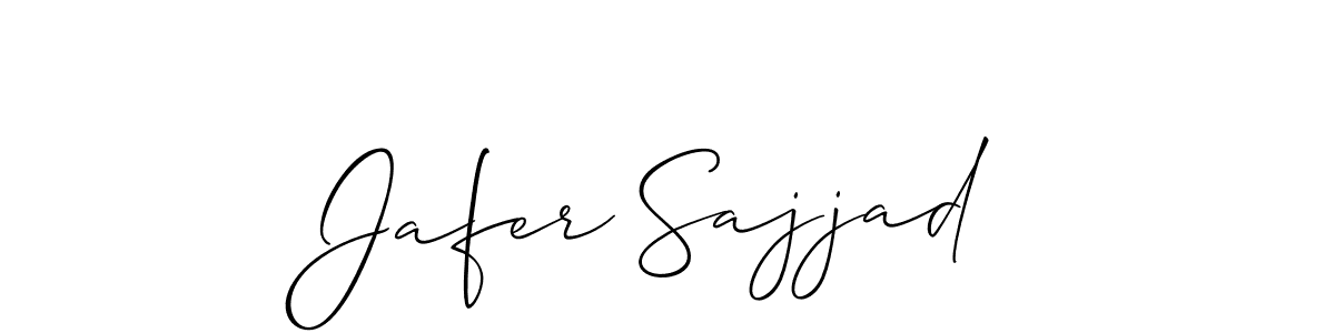 Also You can easily find your signature by using the search form. We will create Jafer Sajjad name handwritten signature images for you free of cost using Allison_Script sign style. Jafer Sajjad signature style 2 images and pictures png