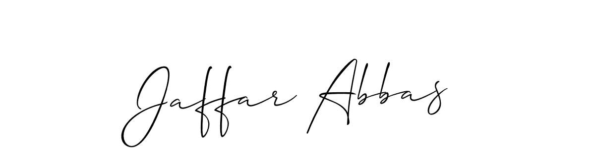 How to make Jaffar Abbas name signature. Use Allison_Script style for creating short signs online. This is the latest handwritten sign. Jaffar Abbas signature style 2 images and pictures png