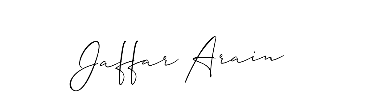 Also we have Jaffar Arain name is the best signature style. Create professional handwritten signature collection using Allison_Script autograph style. Jaffar Arain signature style 2 images and pictures png
