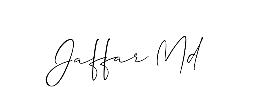 It looks lik you need a new signature style for name Jaffar Md. Design unique handwritten (Allison_Script) signature with our free signature maker in just a few clicks. Jaffar Md signature style 2 images and pictures png