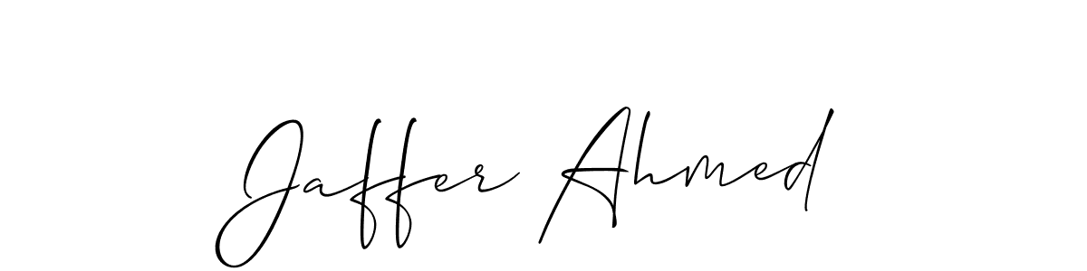 How to Draw Jaffer Ahmed signature style? Allison_Script is a latest design signature styles for name Jaffer Ahmed. Jaffer Ahmed signature style 2 images and pictures png