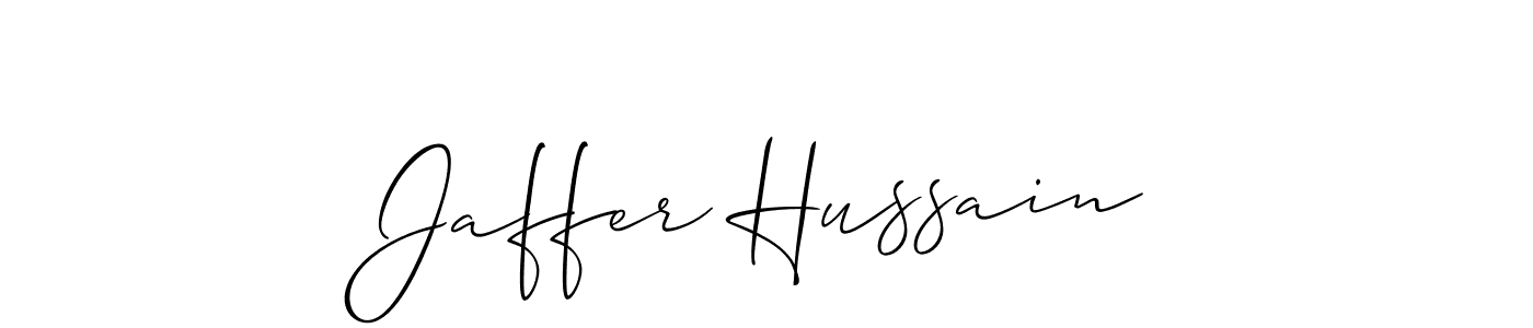 if you are searching for the best signature style for your name Jaffer Hussain. so please give up your signature search. here we have designed multiple signature styles  using Allison_Script. Jaffer Hussain signature style 2 images and pictures png