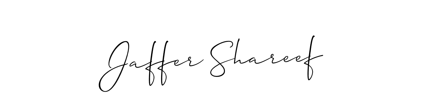 This is the best signature style for the Jaffer Shareef name. Also you like these signature font (Allison_Script). Mix name signature. Jaffer Shareef signature style 2 images and pictures png